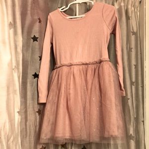 Pink long sleeve dress, sparkly bottom & waist band from the children’s place